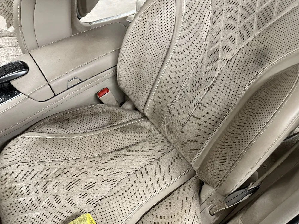 Diamond-Stitch Leather — Interior Detail at Premier Auto Detailing, Cedarburg, WI